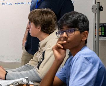 students at desk